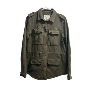 Women’s White Crow Size Large (L) Olive Green Jacket